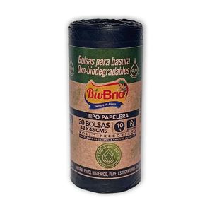 Bolsa de Basura Biodegradable Brio Papelera Negra x 30 unds
