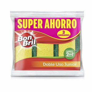 Esponja Bon Bril Doble Uso Junior x 3 unds