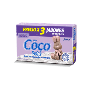Jabón en Barra Azul K Coco Bebe 3 unds x 180 g c/u