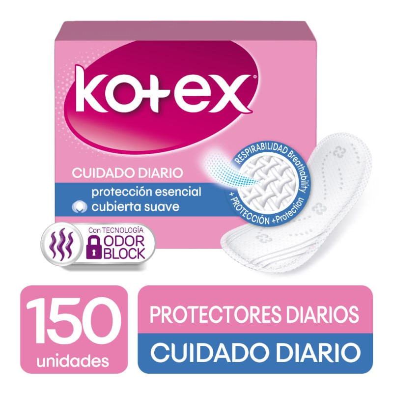 Protectores Femenino Kotex Normal Days Duo X 150 Unds Megatiendas 0437