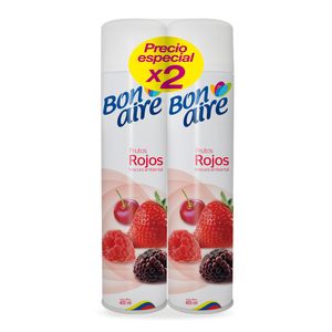 Ambientador en Aerosol Bonaire Frutos Rojos 2 unds x 400 ml c/u