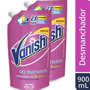 Desmanchador Vanish Líquido Rosa 2 unds x 450 ml c/u