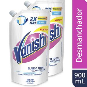 Desmanchador Vanish Líquido Blanco 2 unds x 450 ml c/u