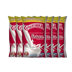 Leche Líquida Coolechera Entera 6 unds x 1100 ml c/u