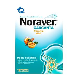 Analgésico Noraver Pastillas Naranja/Miel x 12 unds