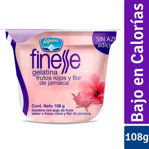 Gelatina Finesse Frutos Rojos x 108 g