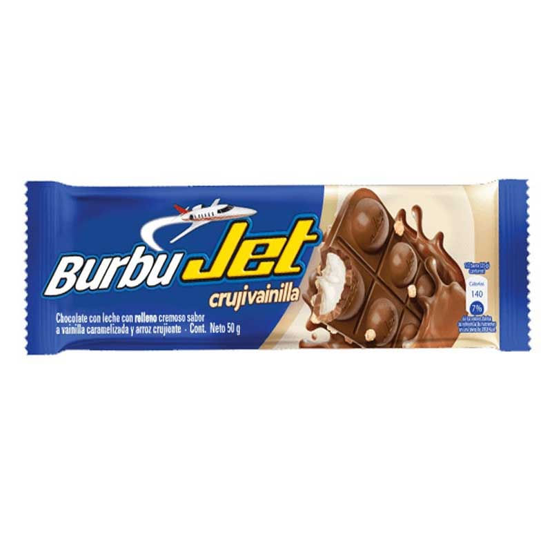 Chocolate Jet Burbujet Crujivainilla x 50 g Megatiendas