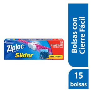 Bolsa Ziploc Mediana Cierre Facil x 15 unds