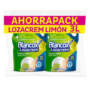 Lavaloza Líquido Blancox Limón 2 unds x 1500 ml c/u