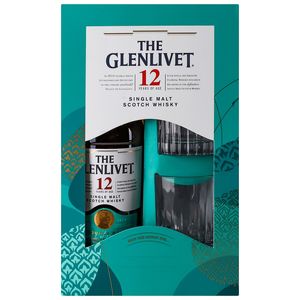 Whisky The Glenlivet 12 Años x 750 ml + Vasos
