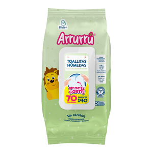 Toallitas Húmedas Arrurrú Extra Acolchaditas x 70 unds