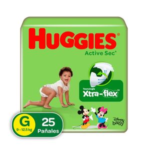 Pañal Huggies Active Sec Etapa G x 25 unds