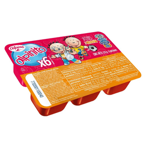 Alpinito Fresa y Melocotón 6 unds x 45 g c/u