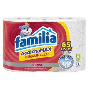 Papel Higiénico Familia Acolchamax Mega 4 unds x 29.6 m c/u