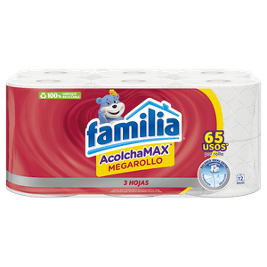 Papel Higiénico Familia Acolchamax Mega 12 unds x 29.6 m c/u