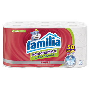 Papel Higiénico Familia Acolchamax Extragrande 12 unds x 24 m c/u