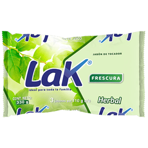 Jabón de Tocador LaK Herbal 3 unds x 110 g c/u