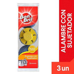 Esponja Alambre Bon Bril Con Sujetador X 3 unds