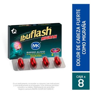 Analgésico Ibuflash MK Migraña x 8 unds