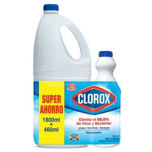 Blanqueador Clorox x 1800 ml + Clorox x 460 ml