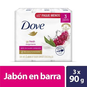 Jabón de Tocador Dove Revigorizante 3 unds x 90 g
