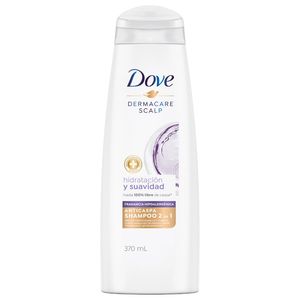 Shampoo Dove 2 en 1 Hidratación y Suavidad x 370 ml