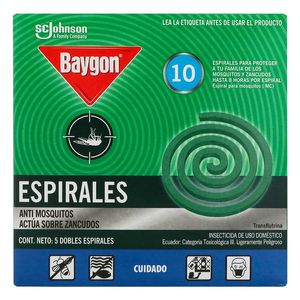 Insecticida Baygon Espiral Anti Mosquitos x 10 unds