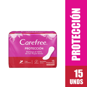 Protectores Femeninos Carefree Protección Days Original x 15 unds