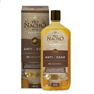 Shampoo Capilar Tío Nacho Antiedad Nutrición Brillo Jalea Real x 415 ml