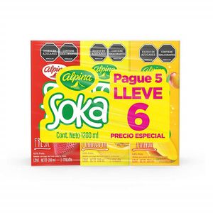 Jugo Soka x 200 ml pague 5 y lleve 6