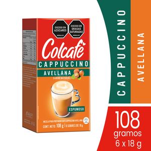 Café Colcafé Cappuccino Avellana 6 unds x 18 g c/u