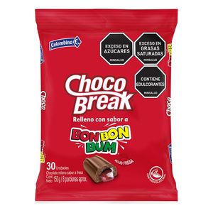 Chocolate ChocoBreak Relleno Bonbonbum 30 unds x 5 g c/u