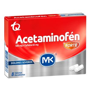 Analgésico Acetaminofén MK Forte x 8 unds