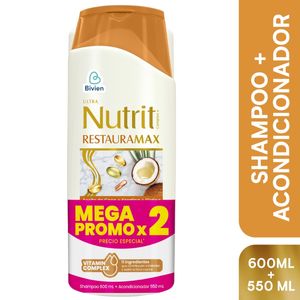 Shampoo Nutrit Restauramax x 600 ml + Acondicionador x 550 ml