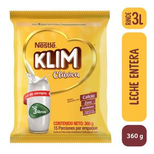 Leche en Polvo Entera Klim Fortificada x 360 g