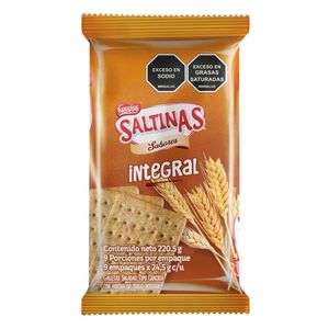 Galletas Saladas Saltinas Integrales 9 unds x 24.5 g c/u