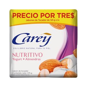 Jabón de Tocador Carey Nutritivo 3 unds x 110 g c/u