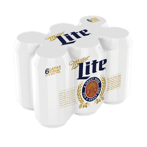 Cerveza Miller Lite Lata 6 unds x 310 cm3 c/u
