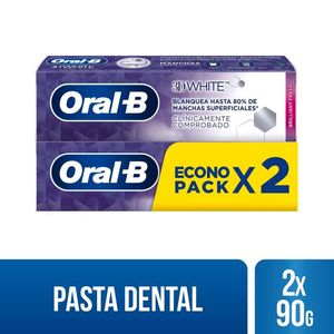 Crema Dental Oral B 3D White 2 unds x 75 ml c/u