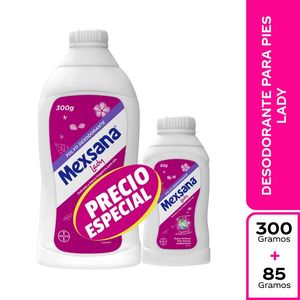 Talco Lady Mexsana x 300 g + 85 g Precio Especial