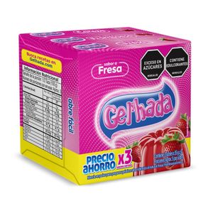 Gelatina Gel´hada Multisabor 3 unds x 35 g c/u