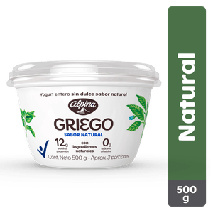 Yogurt Griego Alpina Natural x 500 g