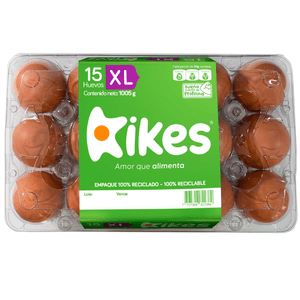 Huevos Kikes Tipo AAA Rojo  Pet x 15 unds