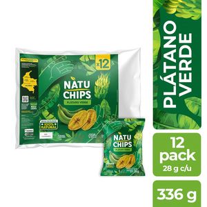 Natuchips Plátano Verde 12 unds x 28 g c/u