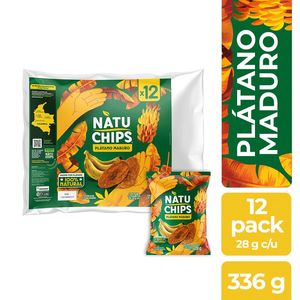 Pasabocas Plátano Maduro Natuchips x 12 Und