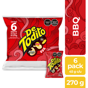 Pasaboca Detodito BBQ 6 unds x 45 g c/u