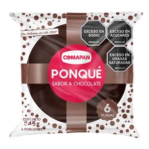 Ponqué Tajado Comapan Chocolate x 245 g
