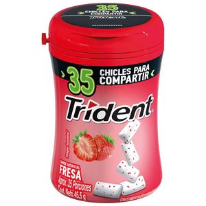 Chicle Trident Fresa Sin Azúcar x 45.5 g