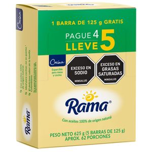 Margarina Rama Culinaria x 125 g Paga 4 lleva 5