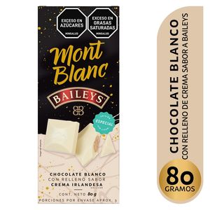 Chocolate Montblanc Baileys Blanco x 80 g